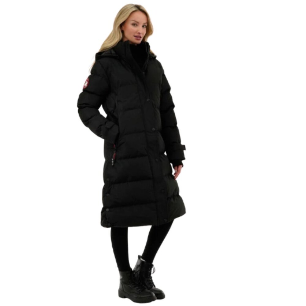 Canada Weather Gear Women’s Longline Black Puffer Parka - Picture 2 of 14